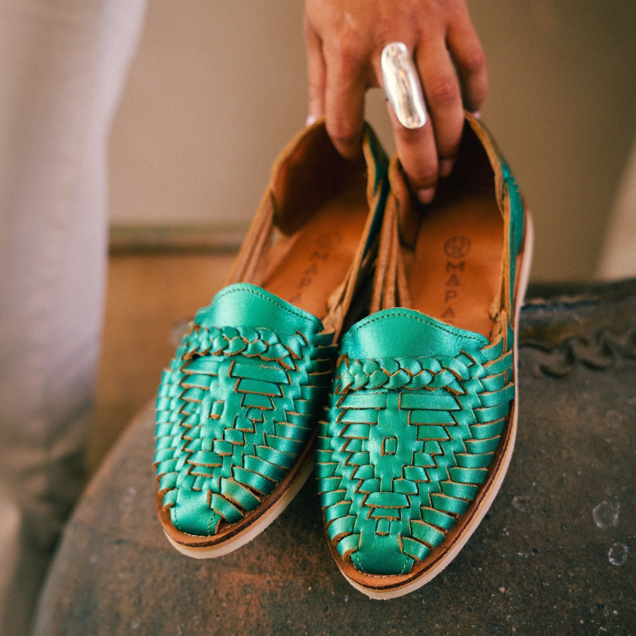 Huaraches Alegre - Verde Esmeralda