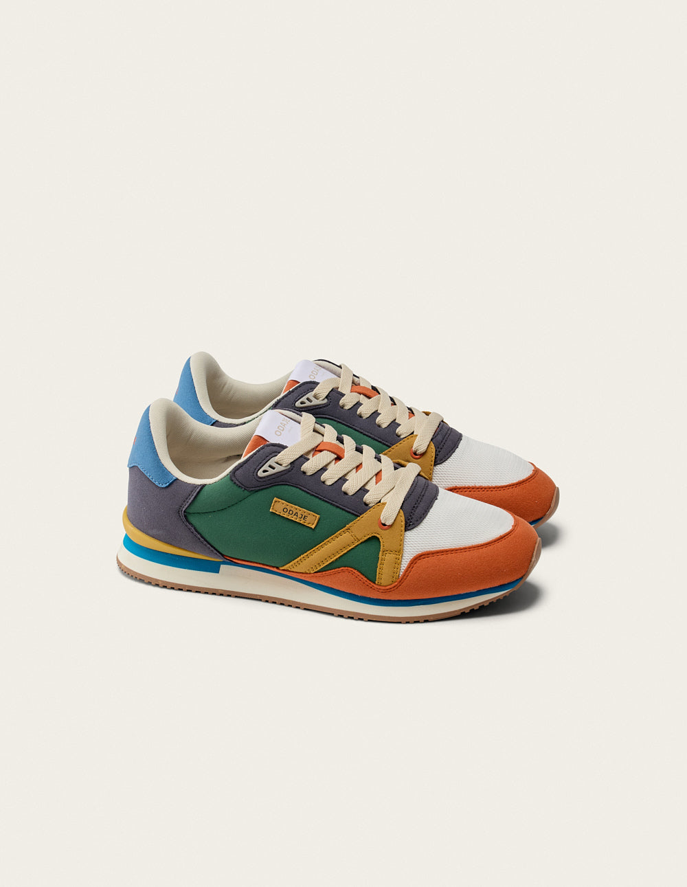 Baskets Basses André - Terracotta Ivoire Moutarde - Homme