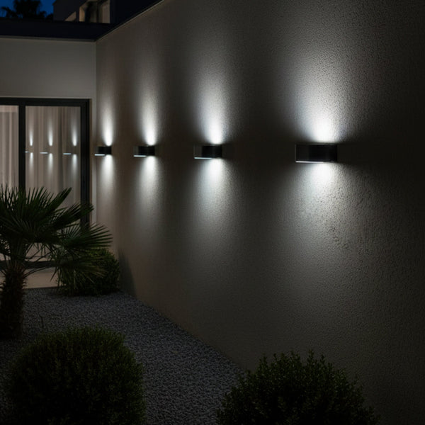 Noxis - Decorative Solar Wall Lamp - Steel - Black