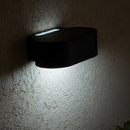Noxis - Decorative Solar Wall Lamp - Steel - Black