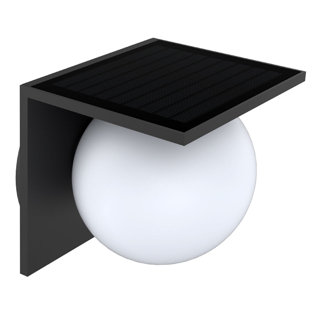 Bolly - Aplique solar decorativo - Acero - Negro