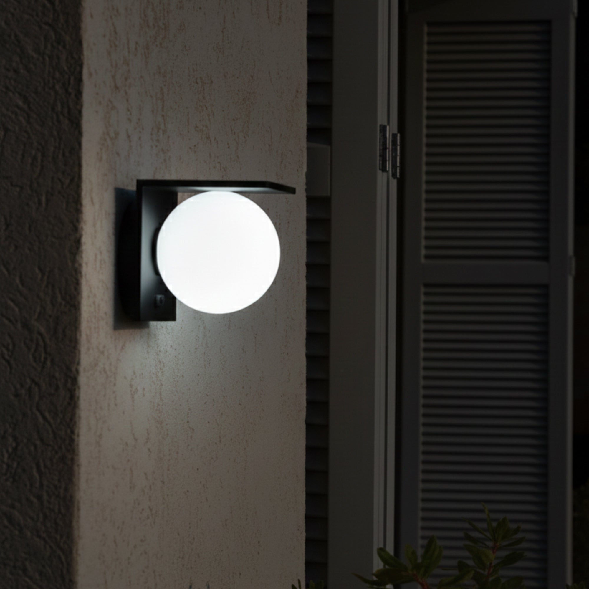 Bolly - Aplique solar decorativo - Acero - Negro