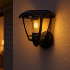 Lumax - Decorative Solar Wall Lamp - Plastic - Black