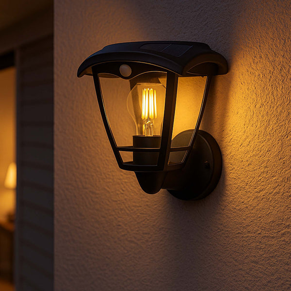 Lumax - Aplique Solar Decorativo - Plástico - Negro