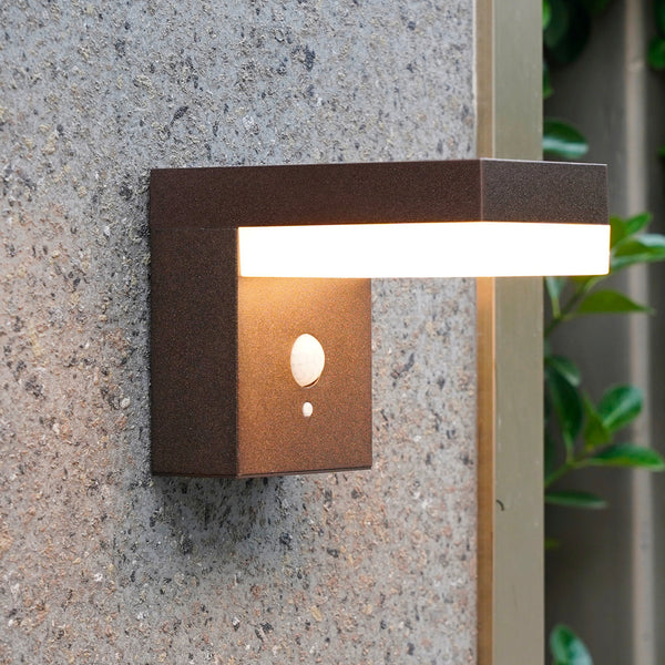 Cenova - Applique Solaire Décorative - Acier - Marron