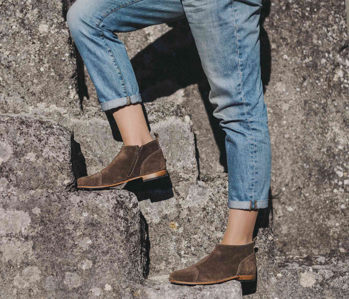 Lage schoenen Armelle - Soepel cognac - Dames