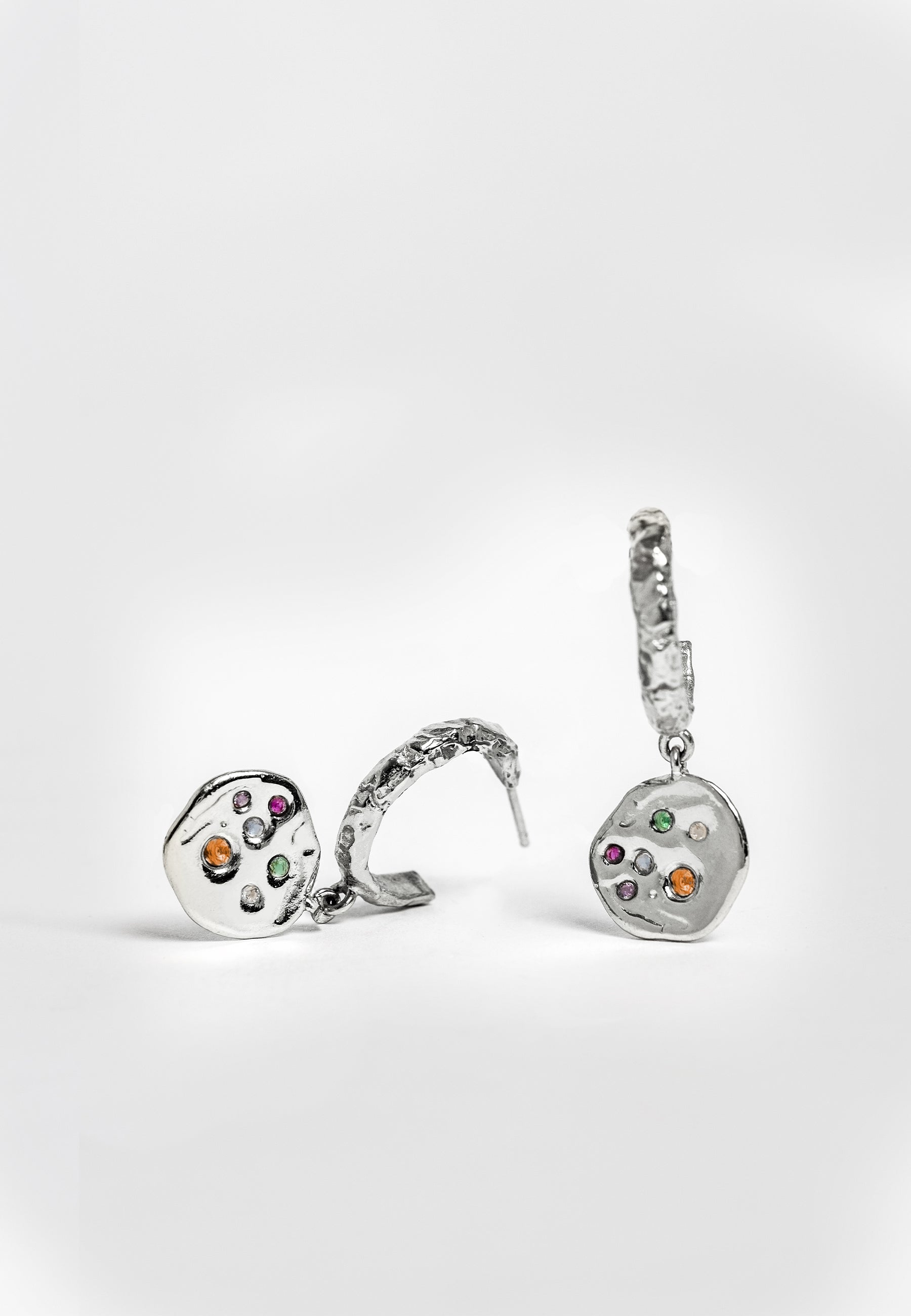 Créoles En Argent Sadie Coin - Argent