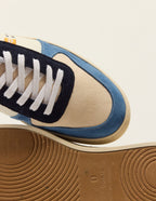 Baskets Basses Arthur - Bleu Ivoire Moutarde - Homme