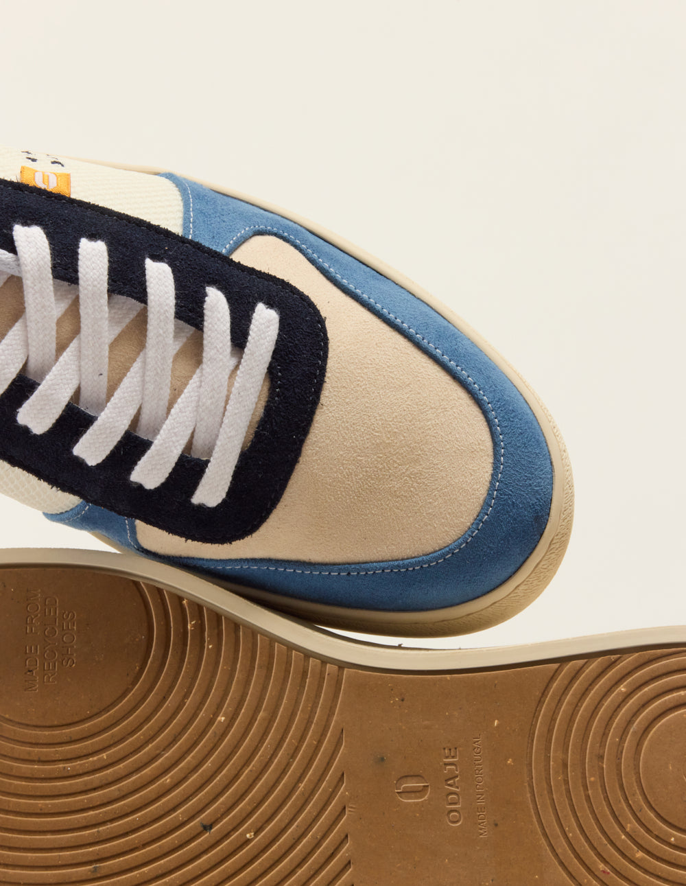 Baskets Basses Arthur - Bleu Ivoire Moutarde - Homme