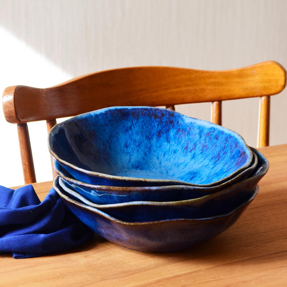Assiette Creuse Onda - Bleu Abyssal