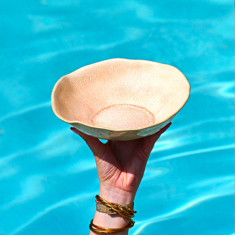 Assiette Creuse Onda - Corail Doré