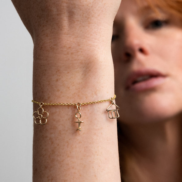 Pulsera de letras personalizada, elegante joyería de mujer hecha a mano, París