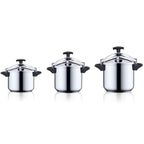 Autocuiseur cocotte minute à étrier Ø24cm 8L CLASSIQUE en acier Inox avec panier cuisson - REDDECO.com