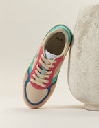 Axelle Low-Top Sneakers - Light Pink Blue Beige - Women's