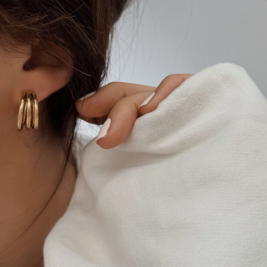 Boucles D'Oreilles Azalée - Doré