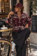 Cardigan Florida Bordeaux