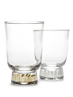 Feast - 4er-Set Gläser - Kaliglas - Goldene Streifen