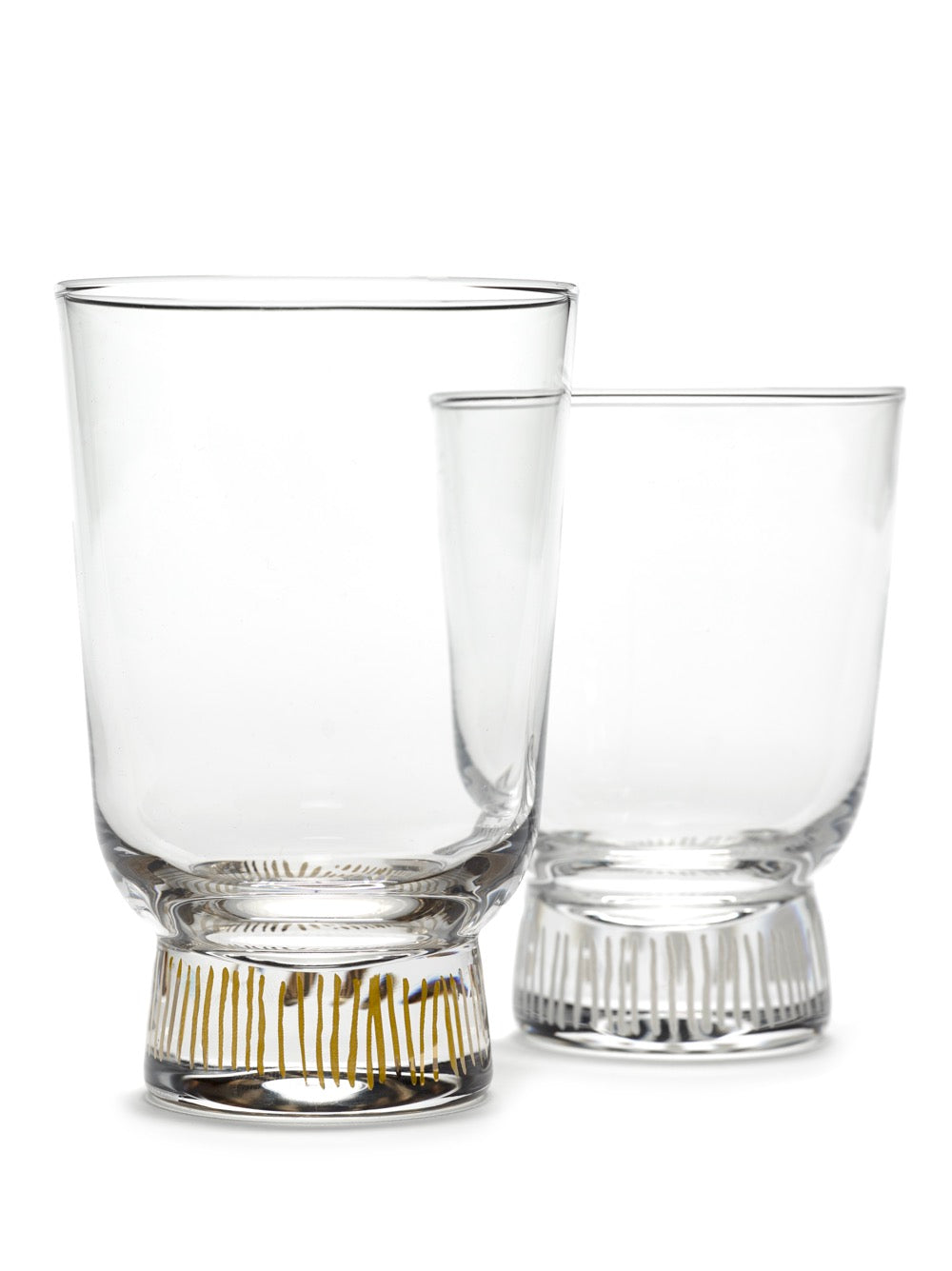 Juego de 4 vasos a rayas - Gold Feast - De Ottolenghi