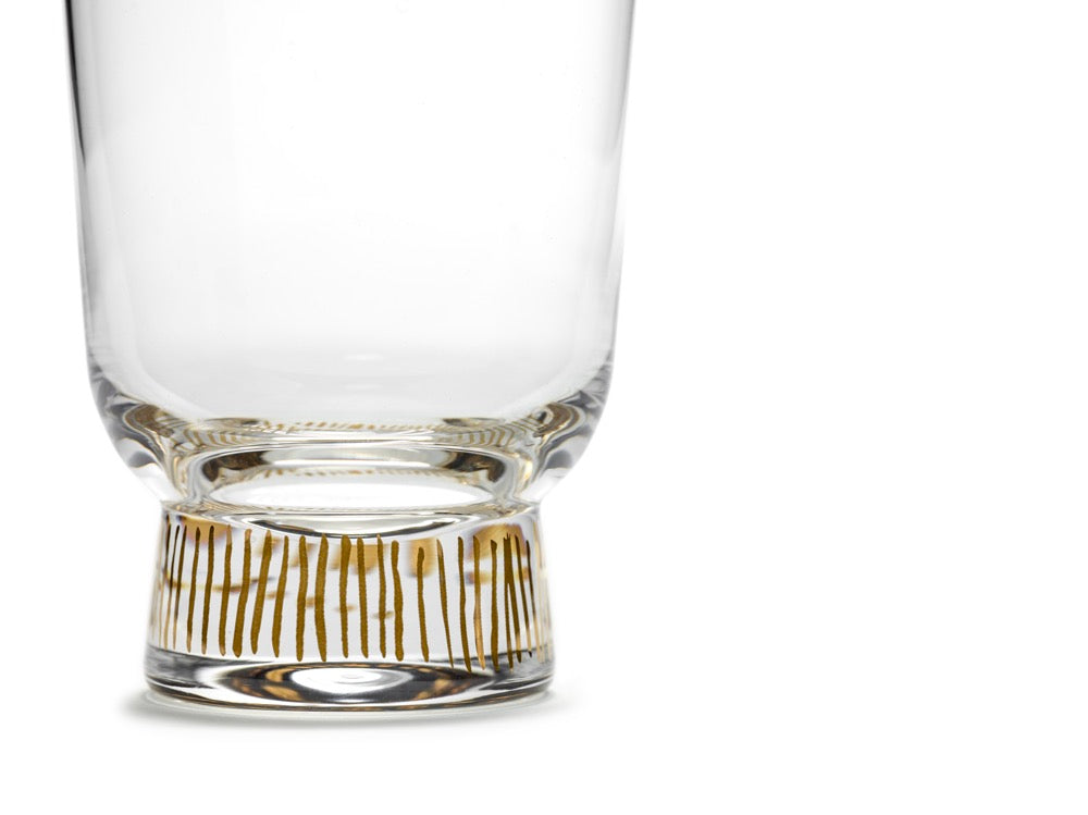 Juego de 4 vasos a rayas - Gold Feast - De Ottolenghi