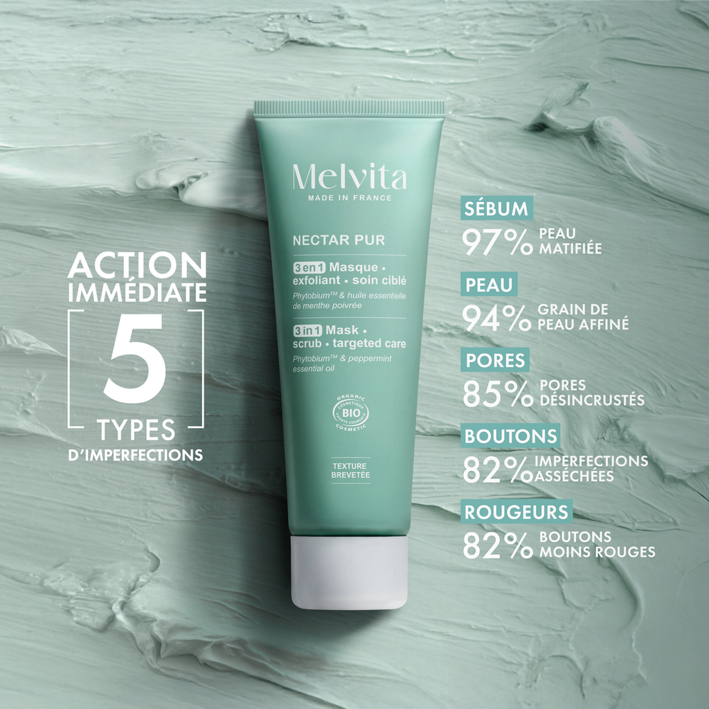 Masque Exfoliant 3 En 1 - Nectar Pur - 75 Ml