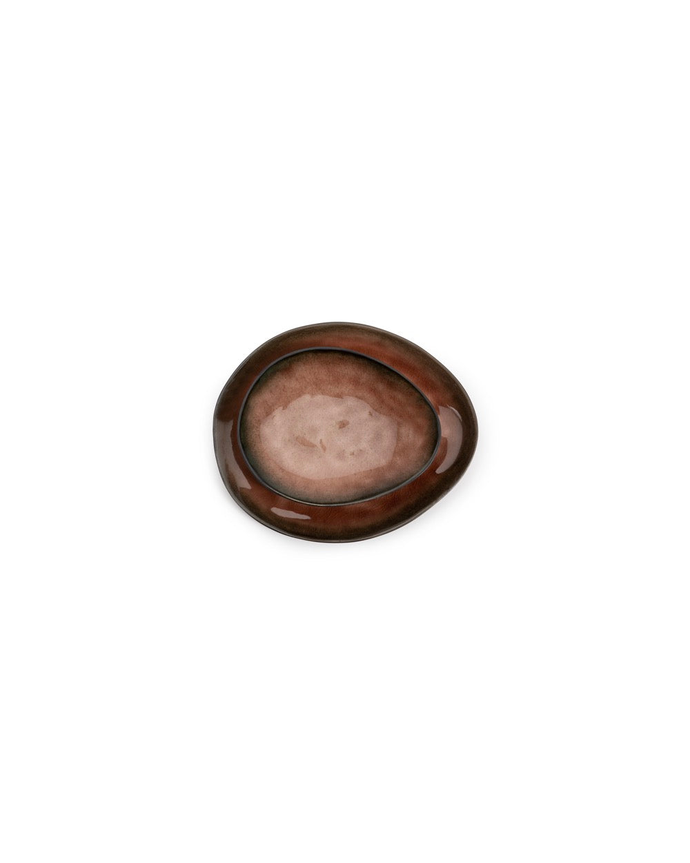Juego De 4 Platos Ovalados - S - Marrón Puro