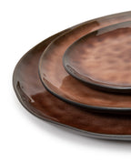 Pure - Set of 2 Plates - M - Stoneware - Brown