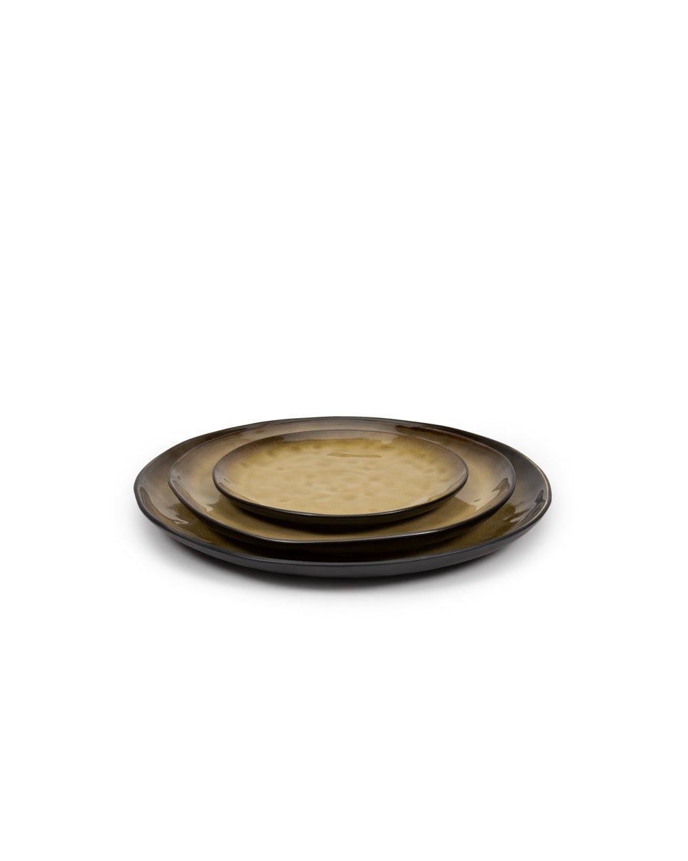 Pure - Set of 4 Plates - S - Stoneware - Green