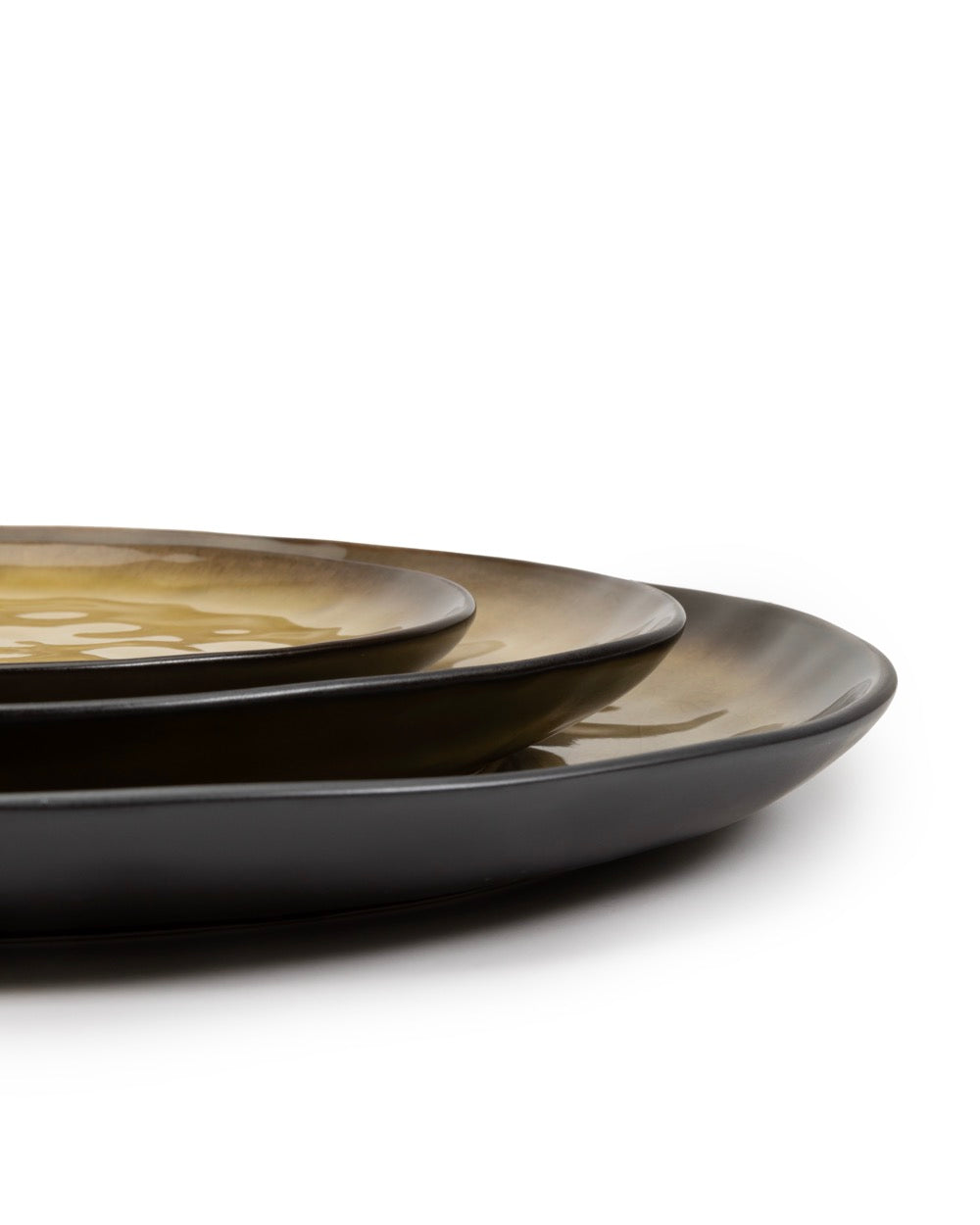Pure - Set of 4 Plates - S - Stoneware - Green