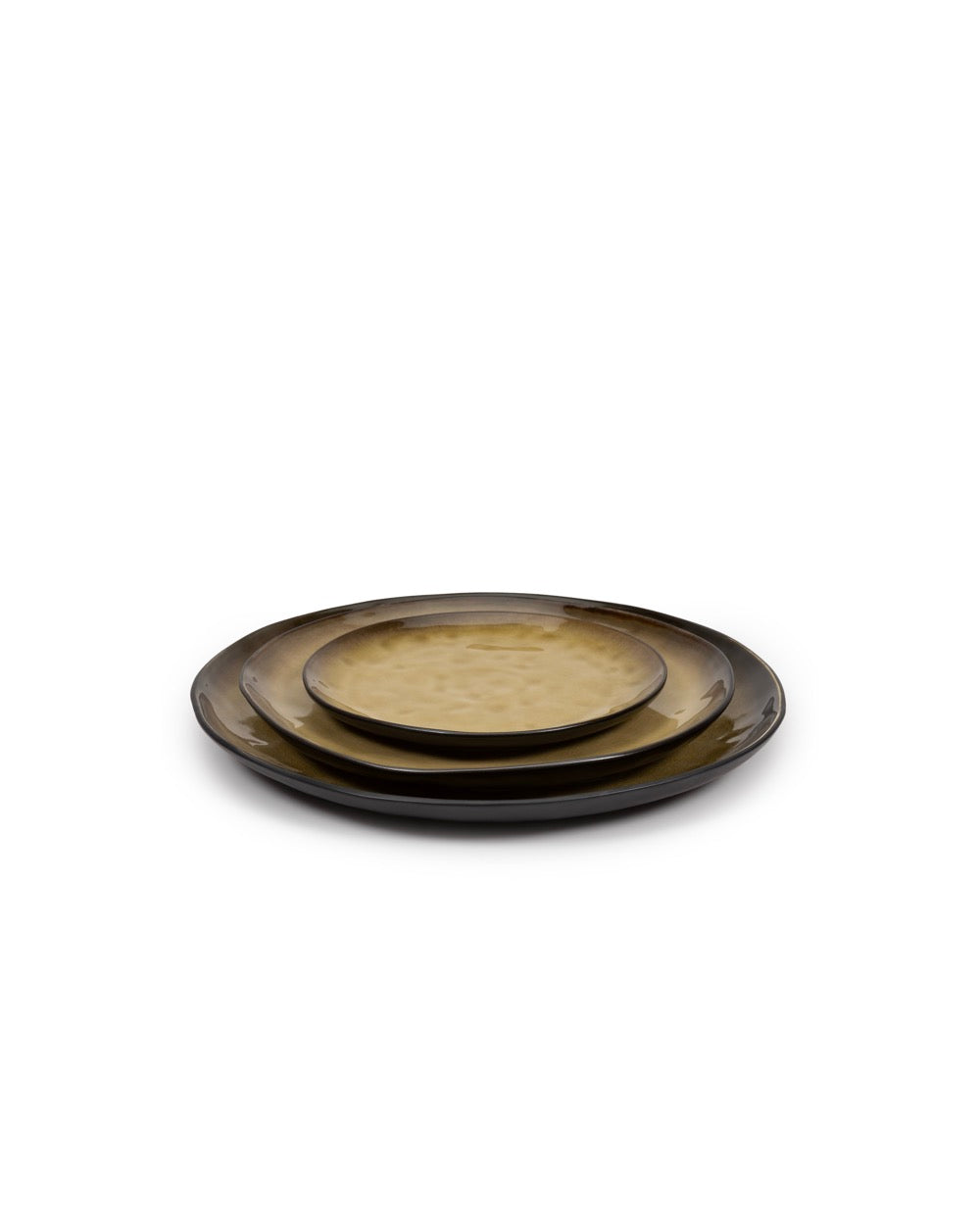 Pure - Set of 2 Plates - M - Stoneware - Green