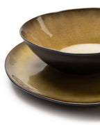 Pure - 2er-Set Ovale Schalen - Steingut - Grün