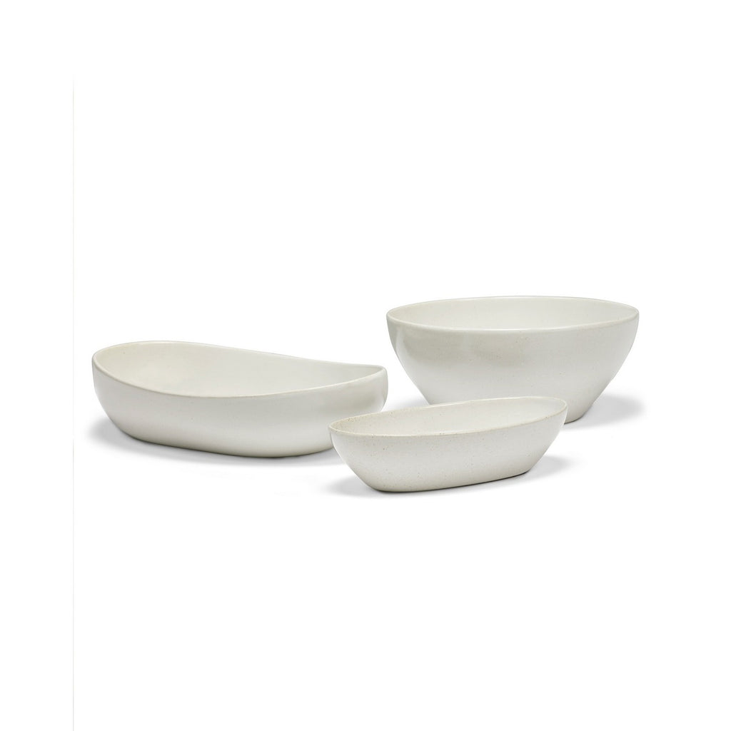 Out Of Lines - Oval Serving Bowl - Off White - Uncharted