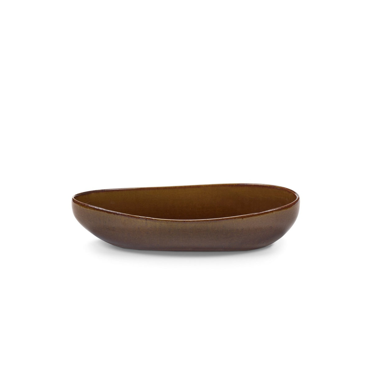 Out Of Lines - Oval Serving Bowl - Ocher - Uncharted