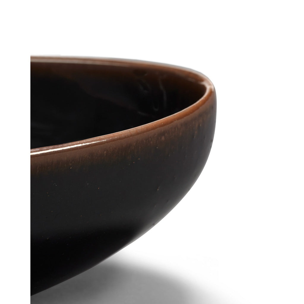 Out Of Lines - Oval Serving Bowl - Black Brown - Uncharted