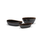 Out Of Lines - Oval Serving Bowl - Black Brown - Uncharted