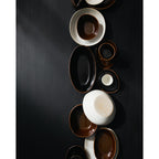 Out Of Lines - Oval Serving Bowl - Black Brown - Uncharted