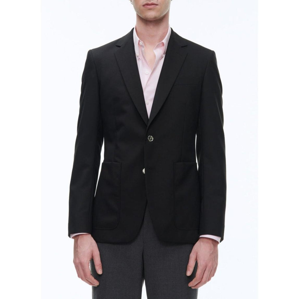 Fursac - Blazer En Toile De Laine Biologique - Noir