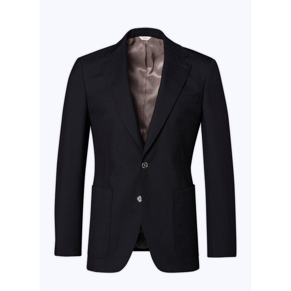 Fursac - Blazer En Toile De Laine Biologique - Noir