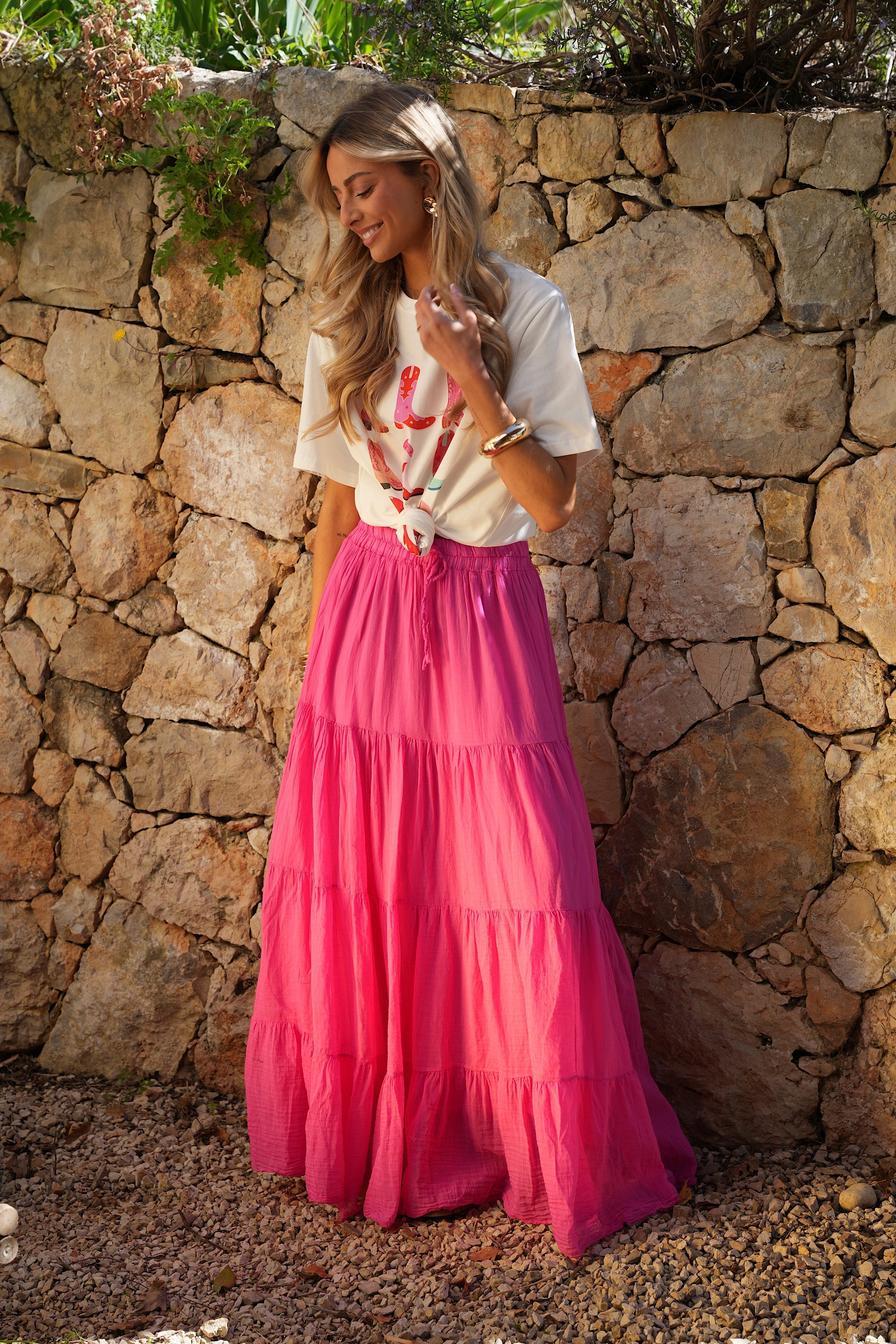 Jupe Longue Chloé - Rose