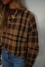 Pull À Carreaux Esmee - Camel