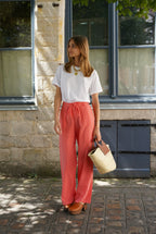 Pantalon Célestin Vichy Rose/Rouge