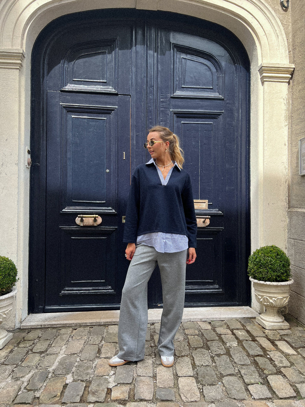 Pantalones rectos Adrien - Gris
