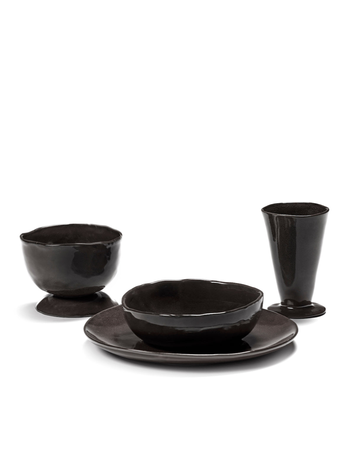 La Mère - Lot De 2 Assiettes - L - Grès - Ébène