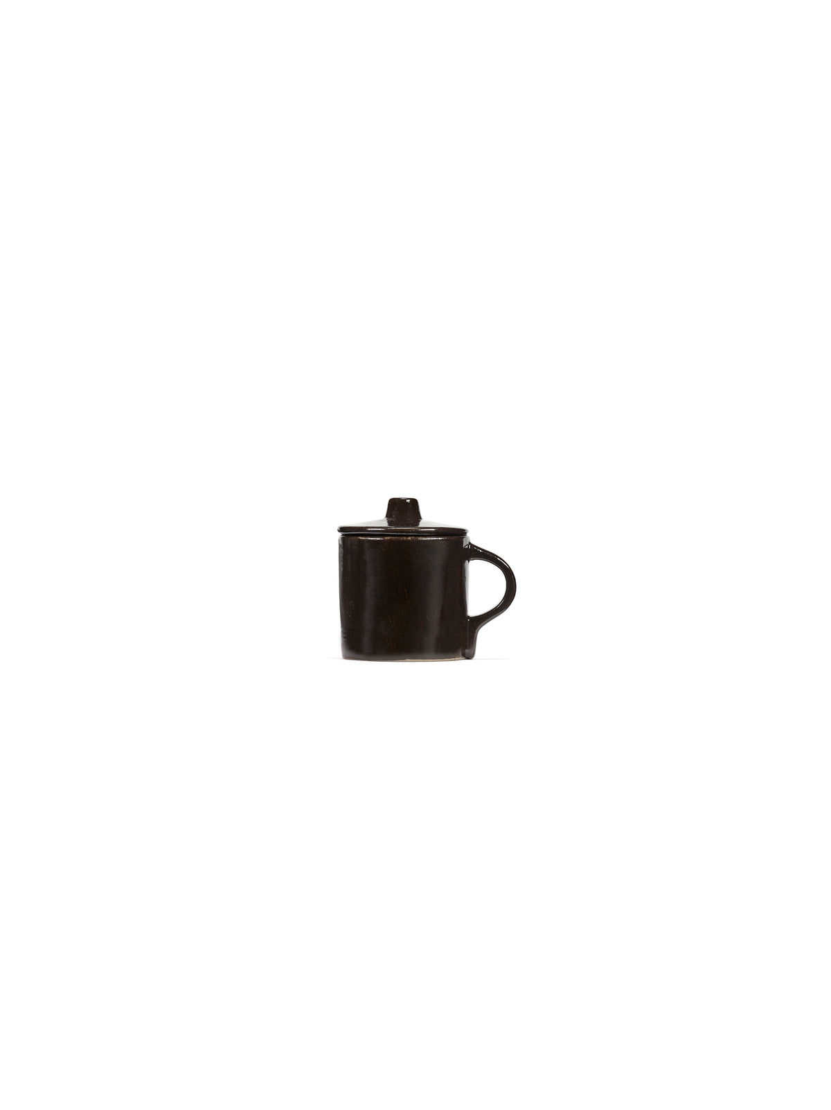 La Mère - Lot De 2 Tasses À Espresso + Couvercles - Grès - Ébène