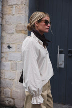 Blusa Léna Rayas Moka/Crudo