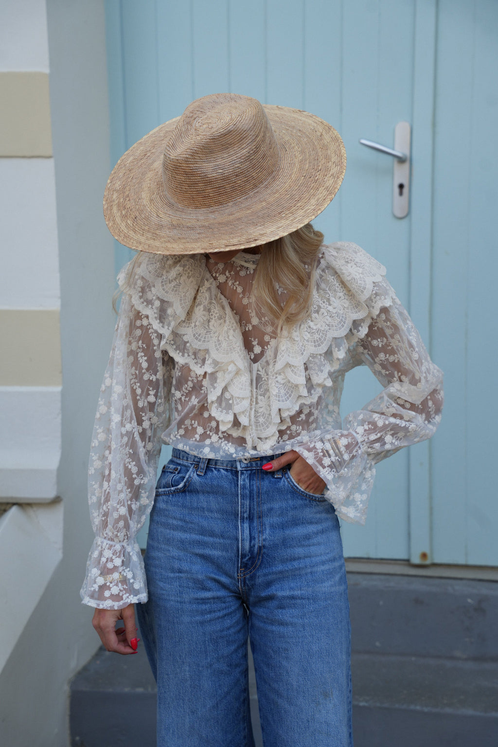 Blouse Brodée Milko - Beige