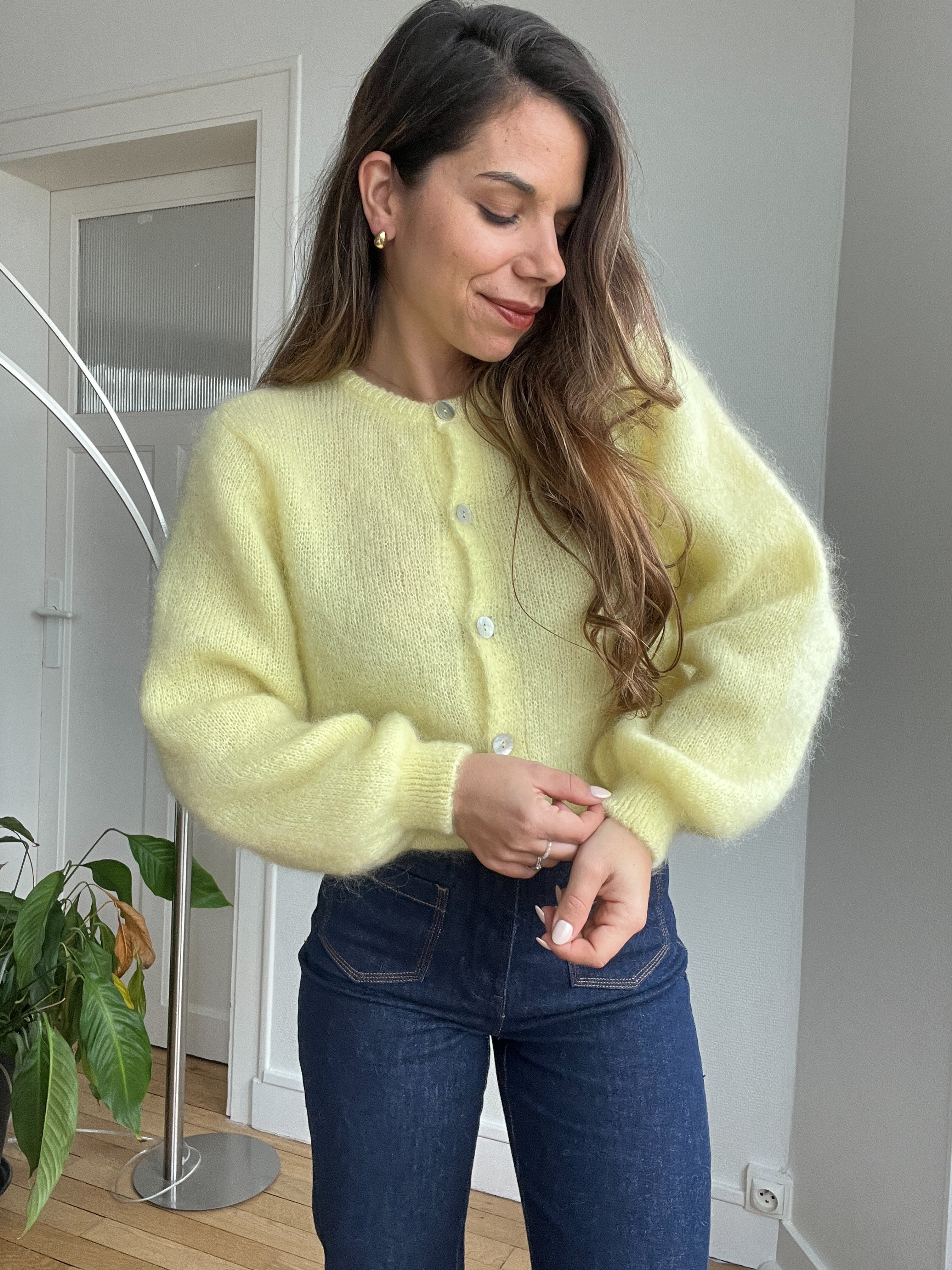 Punto Lana Bianca Amarillo Claro
