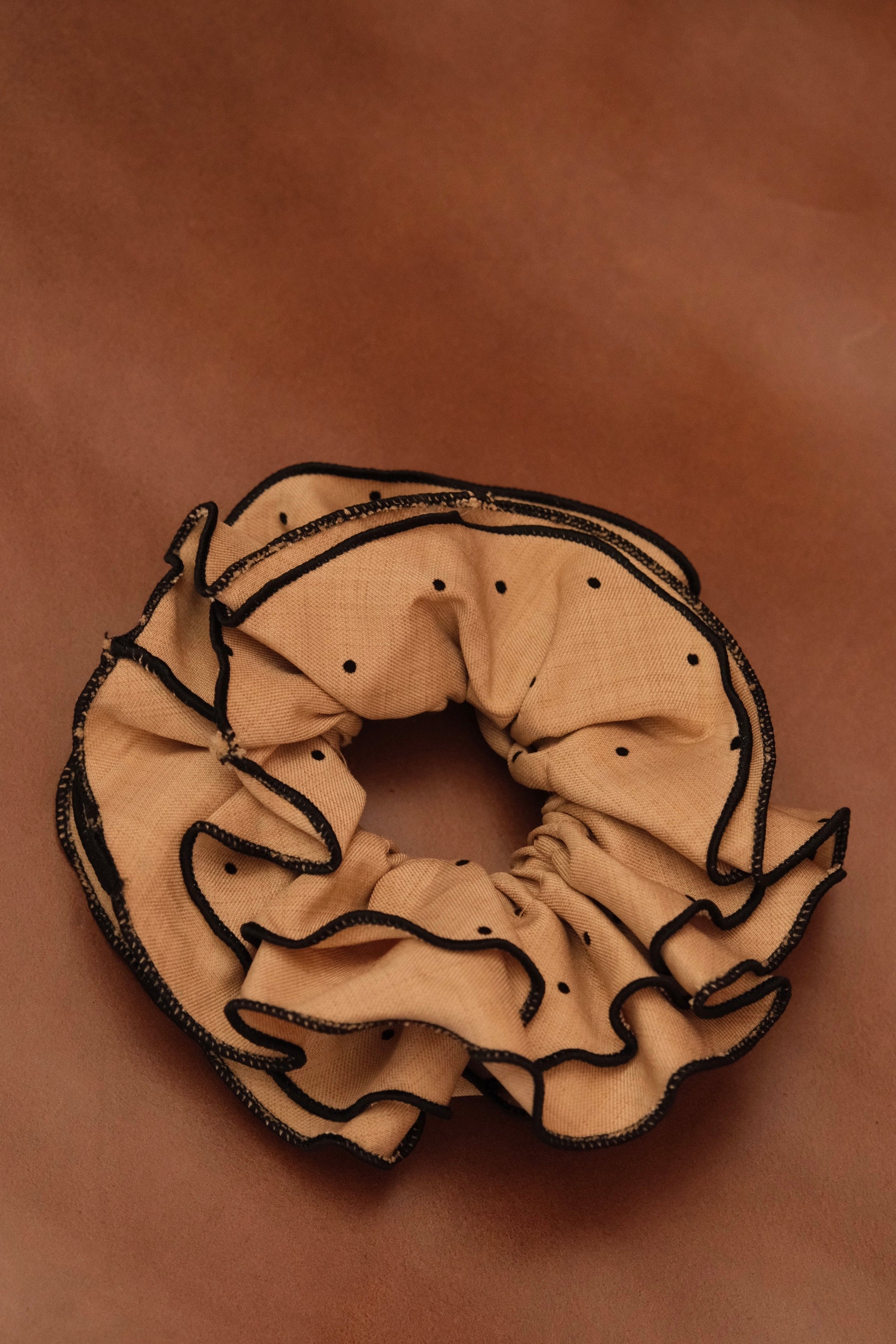 Maxi coletero Froufrou de lunares camel