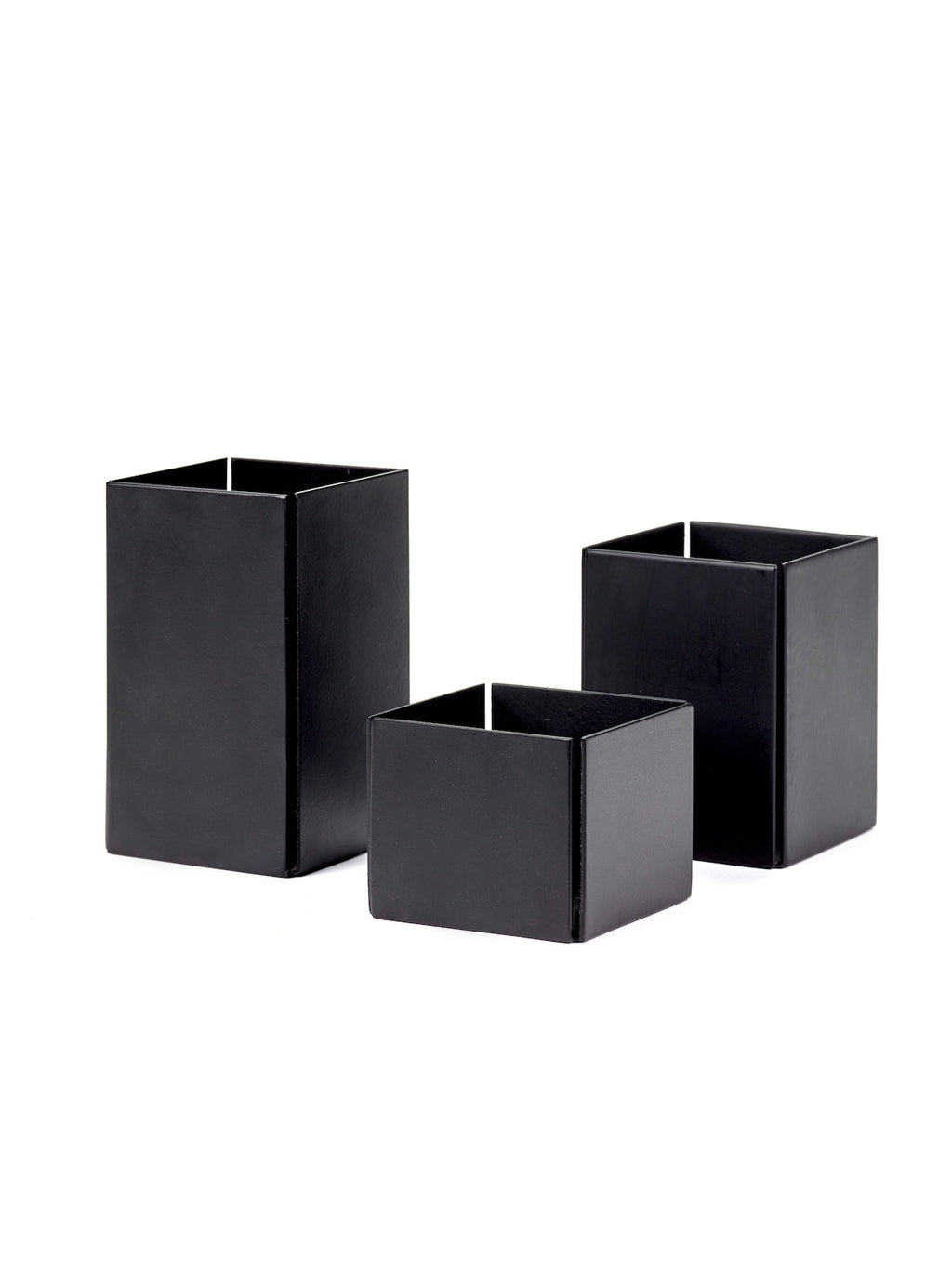 Tealight Holder L - Black Square Line - By Loïc Willemot