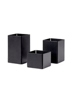 Tealight Holder L - Black Square Line - By Loïc Willemot