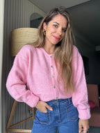 Cárdigan Charlie rosa caramelo